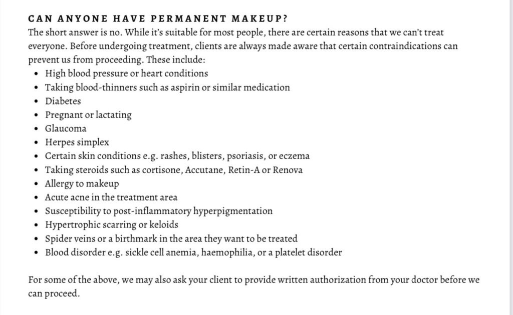 Can anyone have permanent makeup?